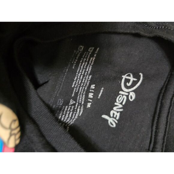 Disney Alice in Wonderland Black Neon T-Shirt Women's SZ M Short Sleeves Cotton - Picture 2 of 2